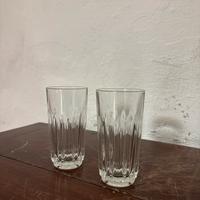 Set 2 Bicchieri Alti in Vetro Lavorato