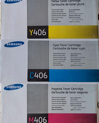 Toner ciano+giallo+magen stampante Samsung CLP-365