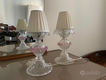 Lampade da tavolo in vetro artistico di Murano