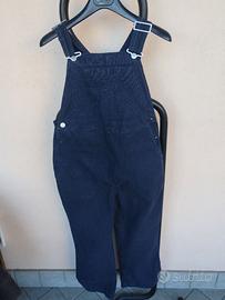 Salopette blu con righe bianche Prenatal Jeans S