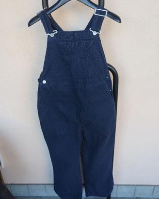 Salopette blu con righe bianche Prenatal Jeans S