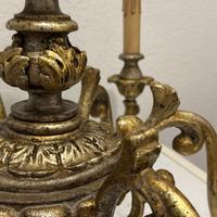 Lampadario stile barocco 6 luci dorato