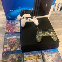 PS4 Pro 1TB + 2 Controller + 5 Giochi + Scatola 