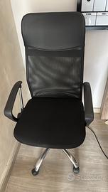 SET 2 sedie con rotelle da ufficio