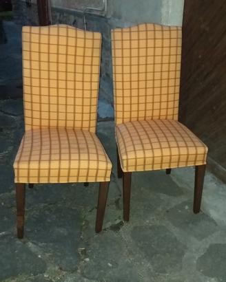 sedie in legno con fodera