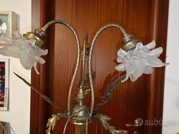 lampada ottone da terra