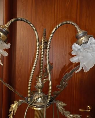 lampada ottone da terra