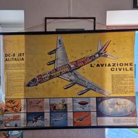 poster didattico Alitalia DC Jet 1962 
