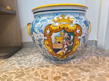 Cachepot cache-pot Vaso fioriera ceramica faenza