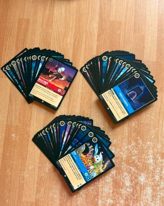 Lotto carte Disney Lorcana, One Piece e Pokemon