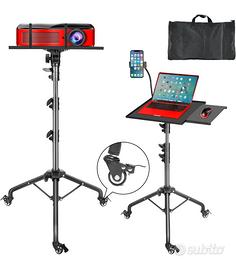 Treppiede per computer regolabile con ruote