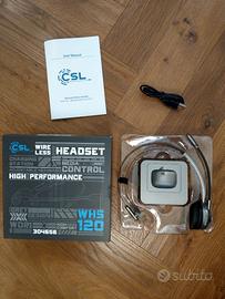 CUFFIE WIRELESS con stazione di ricarica PC Gaming