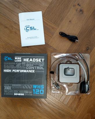 CUFFIE WIRELESS con stazione di ricarica PC Gaming