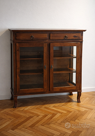 Vetrinetta in legno, ante in vetro, stile classico
