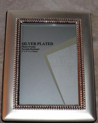 Cornice silver plated con scatola originale 7x10cm
