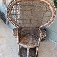 Poltrona Emmanuelle in midollino