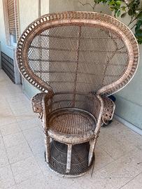 Poltrona Emmanuelle in midollino