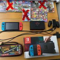 Nintendo Switch + 7 Giochi + Case MarioKart8DX