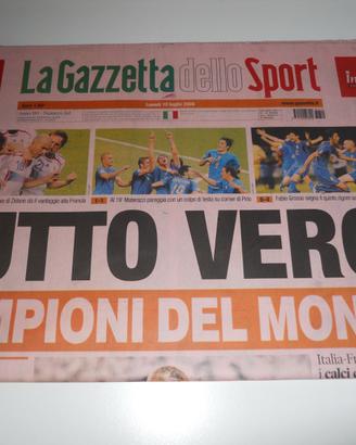 Gazzetta dello Sport del 2006 - Campioni del Mondo