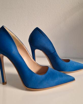 Scarpe decollete blu elettrico n 38 - Nuove