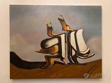 Dipinto Olio su Tela 40X50 cm Quadro firmato