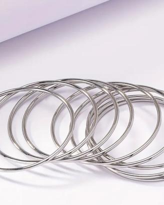 8 bracciali rigidi da donna placcati k