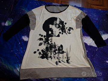 Maglia Fiorella Rubino bianco e nero fantasia XXL