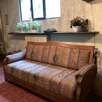 OTTOMANA VINTAGE IN LEGNO MASSELLO