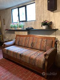OTTOMANA VINTAGE IN LEGNO MASSELLO