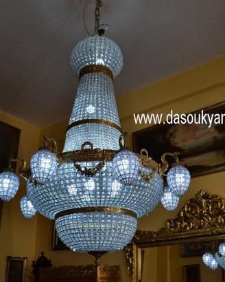 Lampadario stile Impero cm. 170 a 20 luci