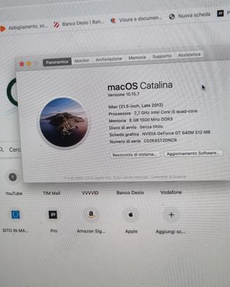 imac 21.5  late2012
