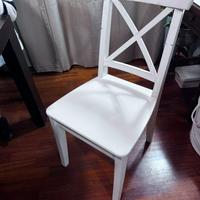 4 Sedie bianche in legno