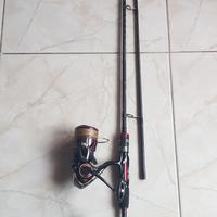 canna Daiwa Ninja piu mulinello Daiwa Fuego 4000