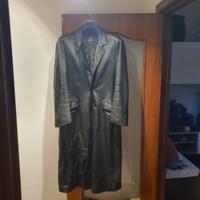 cappotto in pelle artigianale stile corvo