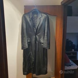 cappotto in pelle artigianale stile corvo