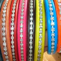 Bracciali cuoio strass