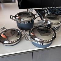Batteria pentole acciaio INOX rivestite in TITANIO