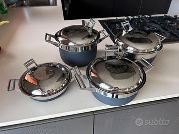 Batteria pentole acciaio INOX rivestite in TITANIO