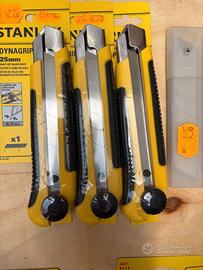 3 cutter Stanley DynaGrip 25 mm + 30 lame nuove
