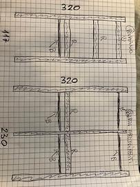 scaffalatura per cabina armadio o parete