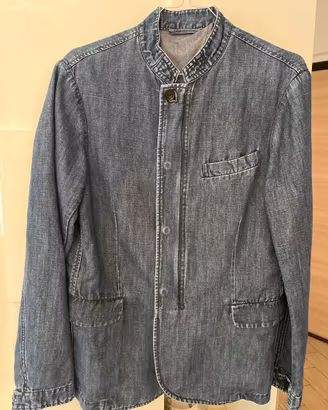 Giacca Denim Armani Jeans Collo Coreana 44 Origin