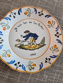 Piatto in ceramica francese Nevers