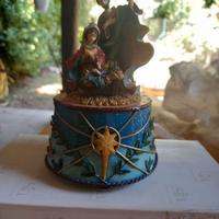 Presepe  in ceramica con carillon