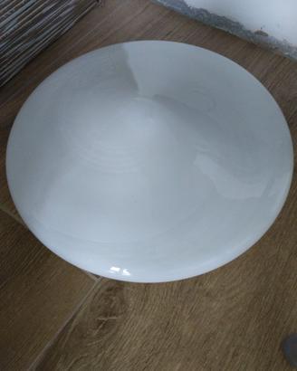 Plafoniera tonda a cupola bianco lucido