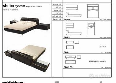Rossi di Albizzate Letto in pelle