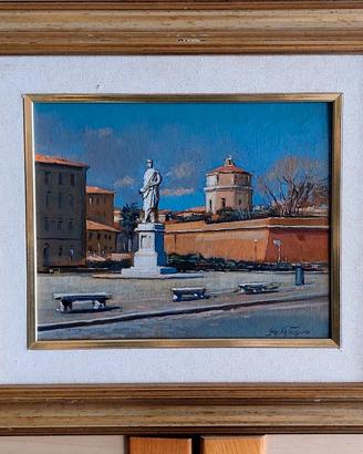Dipinto olio di Giacomo Vaccaro "Livorno "