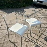 6 sedie in plastica e alluminio