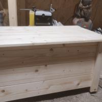 cassapanca in legno 100x50x55