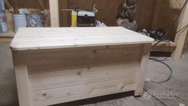 cassapanca in legno 100x50x55