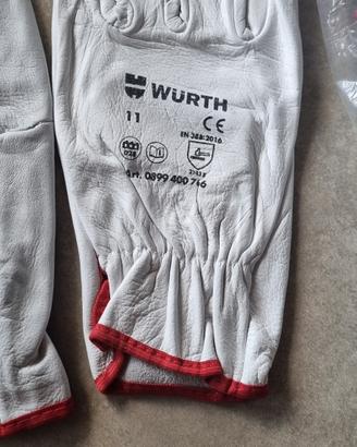 Guanti da lavoro in pelle fiore wurth  taglia  11